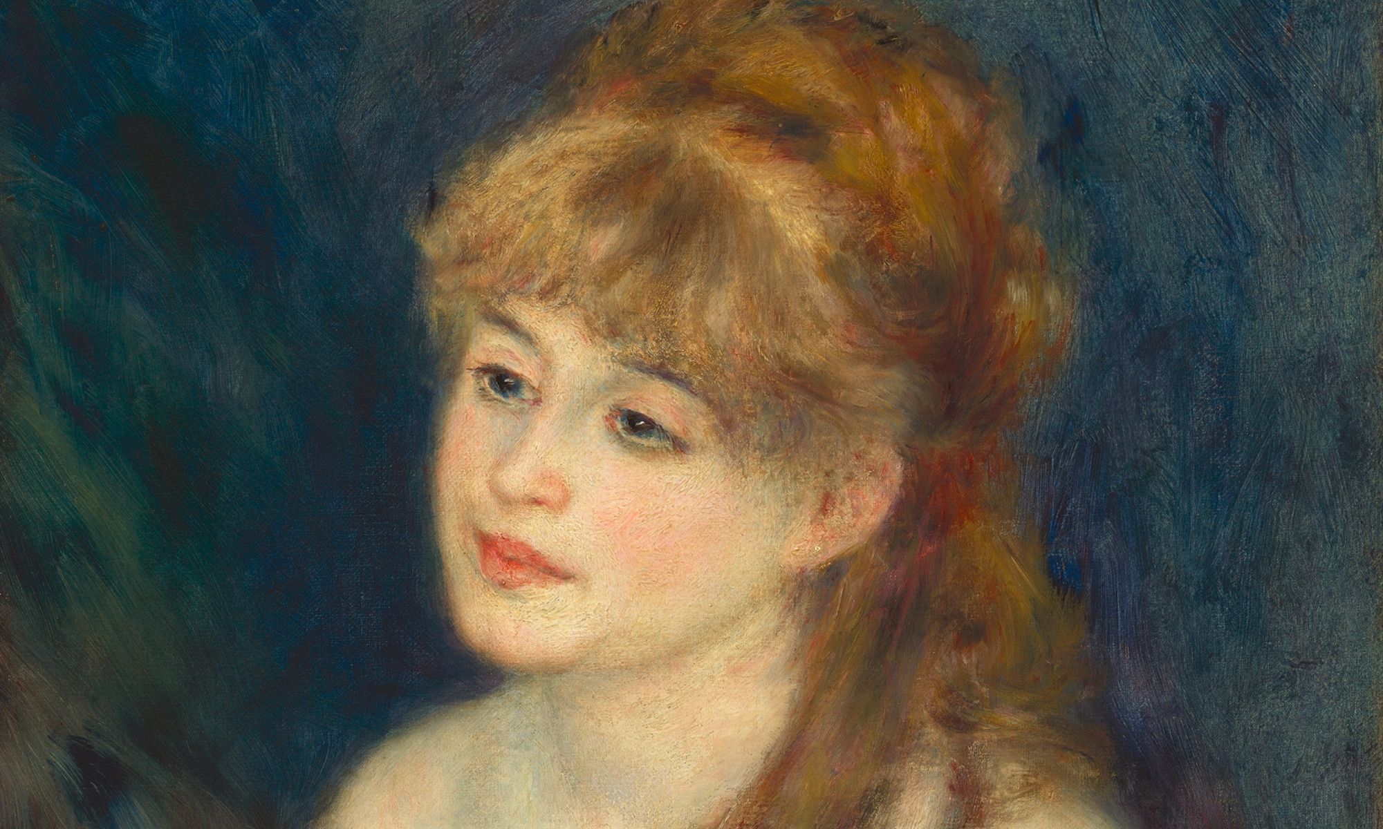 Młoda kobieta zaplatająca włosy, Pierre-Auguste Renoir, 1876.