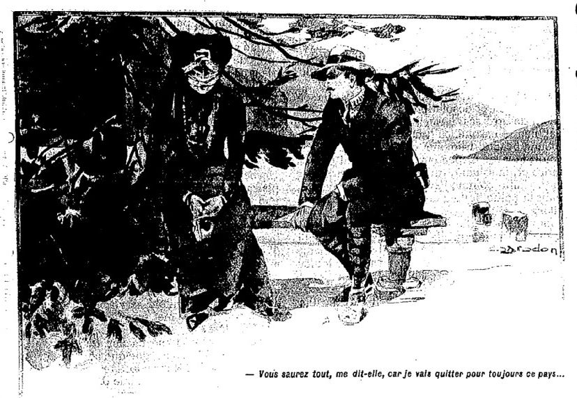 Złoty topór, Gaston Leroux, ilustracja (1).