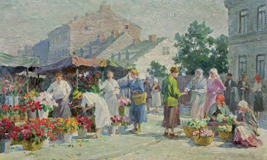 Le marché de Kleparz à Cracovie, Józef Pankiewicz, 1930.
