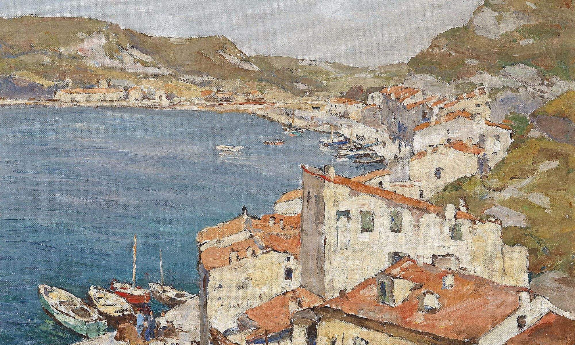 The Port of Bonifacio, Franz Gruber-Gleichenberg.