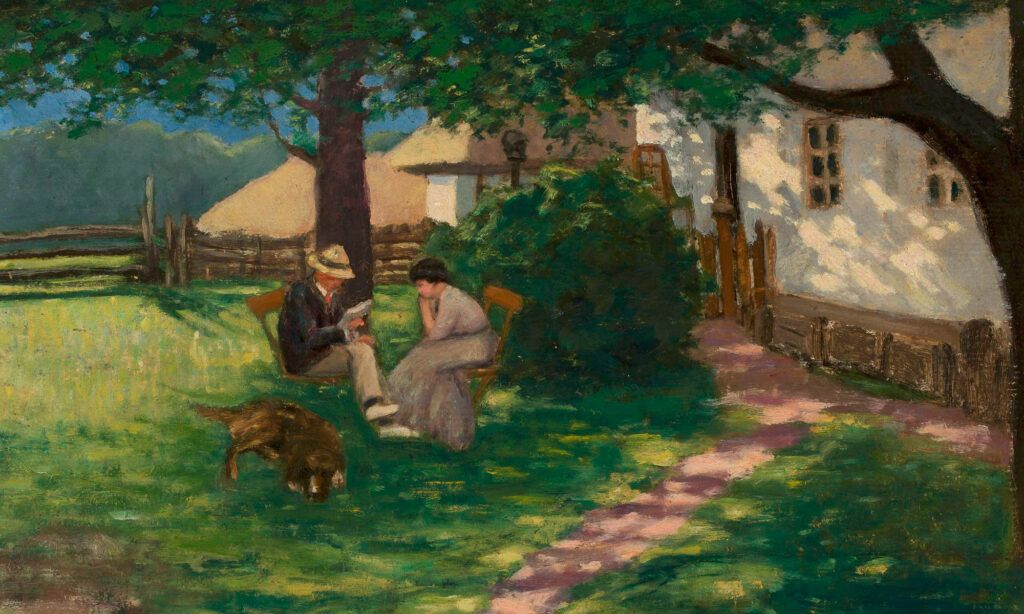 Dans le jardinet, Władysław Podkowiński.