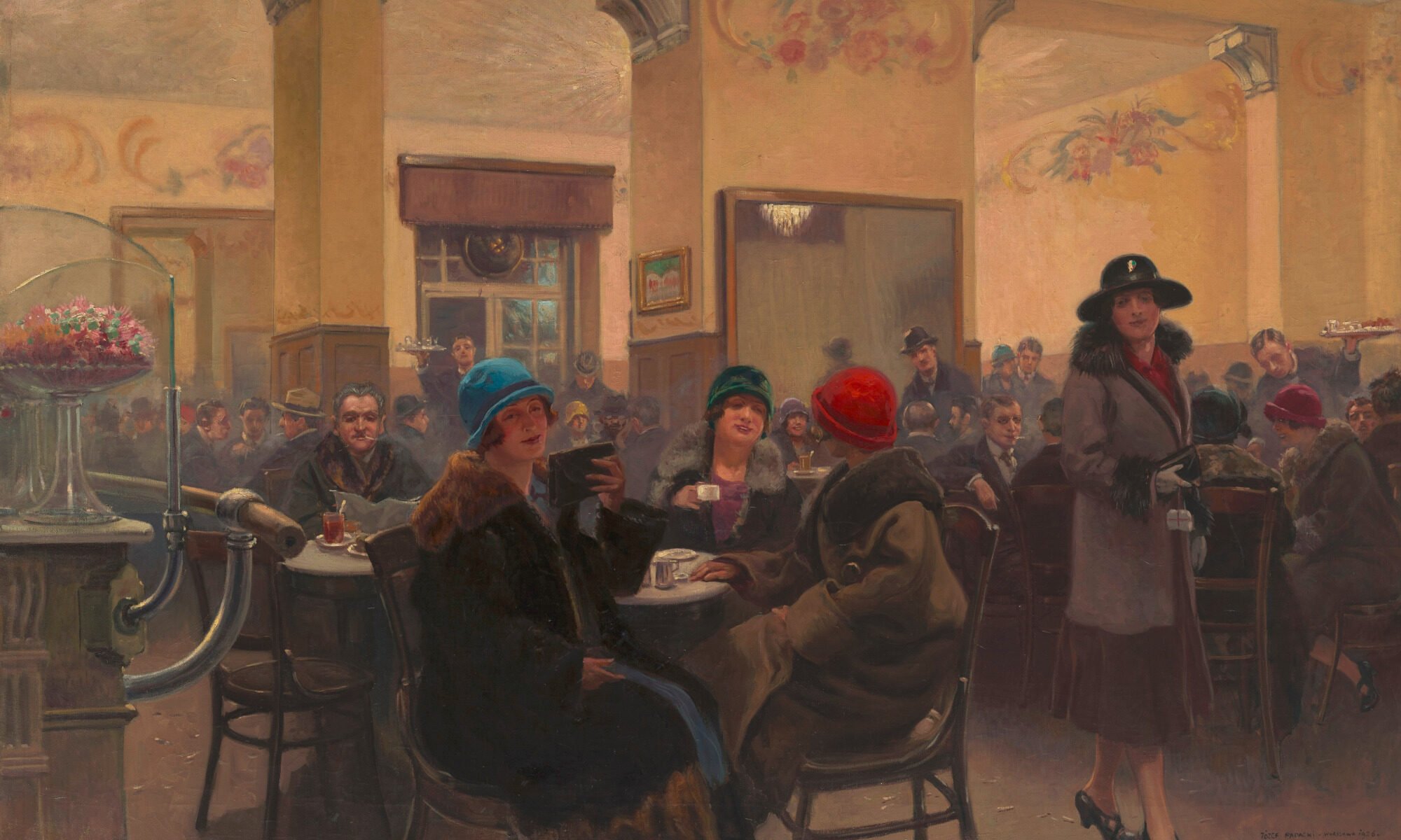 L’intérieur du café Ziemiańska, Józef Rapacki, 1929.